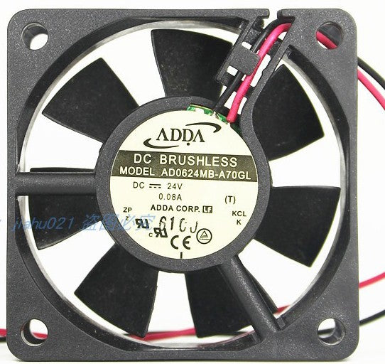 ADDA AD0624MB-A70GL 24V 0.09A 2wires Cooling Fan ADDA AD0624MB-A70GL 24V 0.09A 2wires Cooling Fan